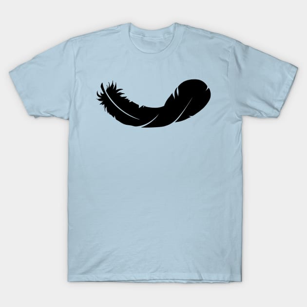 Black Feather T-Shirt by Lady Lilac